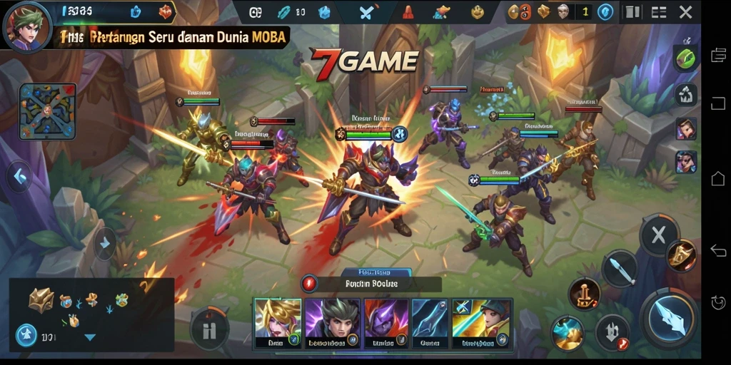 Screenshot gameplay <strong>7GAME</strong> yang menunjukkan pertarungan seru antar karakter.