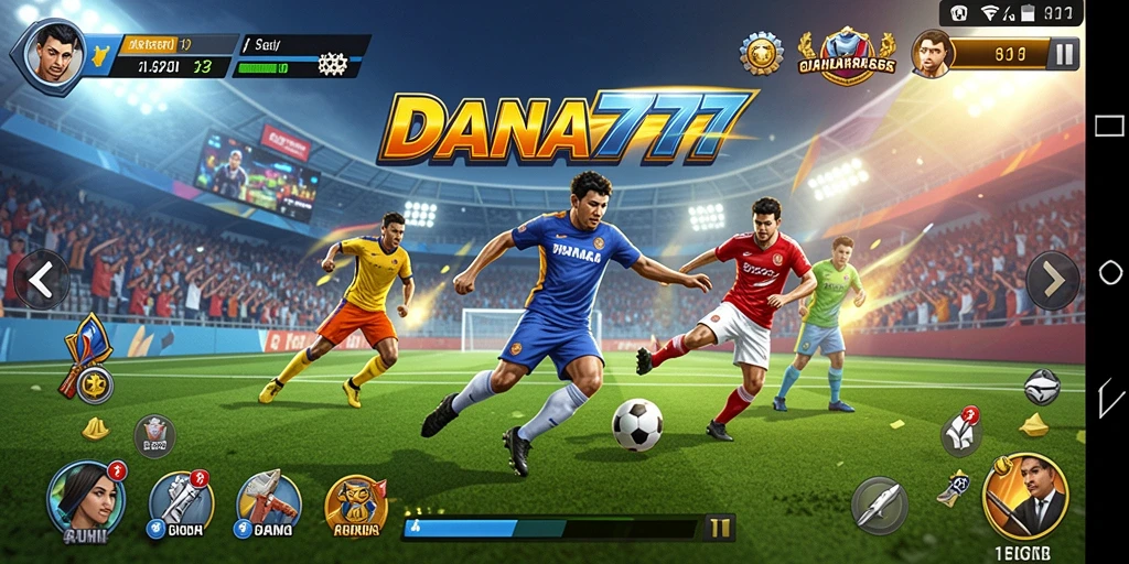 Screenshot gameplay DANA777 menampilkan aksi olahraga seru.