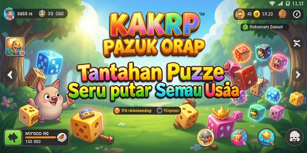 Tampilan gameplay KAKRP yang menantang dan penuh warna.