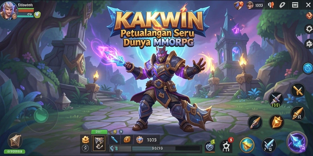 Gameplay seru KAKWIN dalam dunia MMORPG yang luas.
