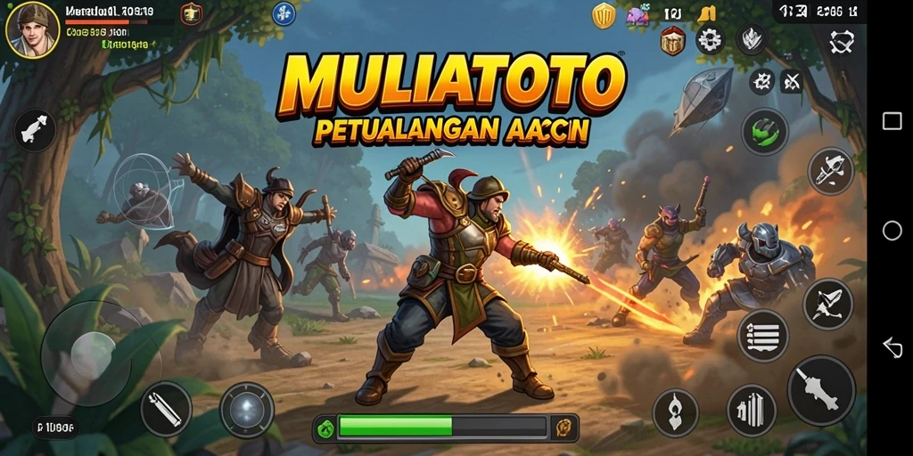 Tampilan gameplay seru dalam MULIATOTO yang memacu adrenalin.
