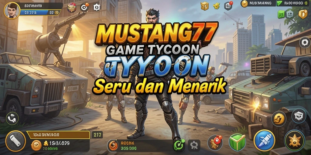 Screenshot utama MUSTANG77 menampilkan gameplay Tycoon yang seru.