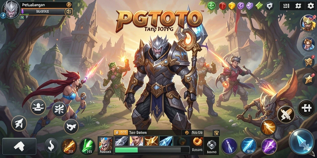 Screenshot gameplay PGTOTO yang menunjukkan pertempuran seru di dunia MMORPG.