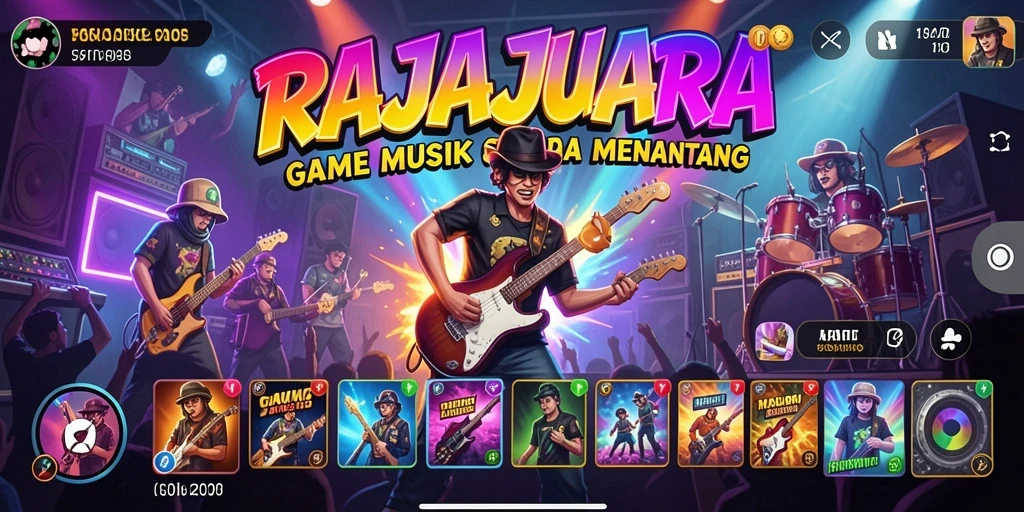 Tampilan gameplay RAJAJUARA yang menarik dan penuh warna.