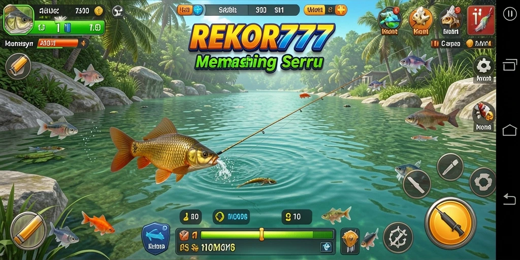 Gameplay menarik dari REKOR777 saat memancing di danau.