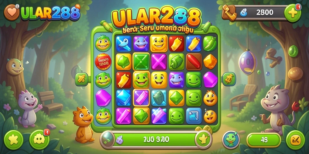 Tampilan menarik dari ULAR288 saat bermain Match-3.
