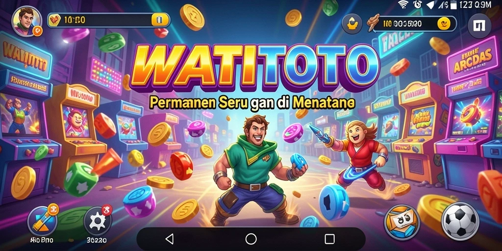 Tampilan gameplay seru WATITOTO dengan tantangan arcade yang menyenangkan.